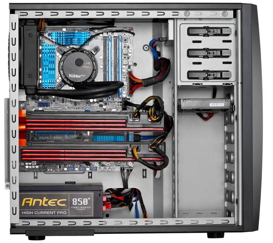 2 устройства в одном корпусе. Antec three hundred. корпус для пк antec. кабель менеджмент в корпусе пк. укладка кабелей в корпусе пк.
