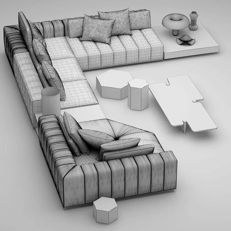 Диван Minotti Freeman. 3d модели для 3ds Max мебель. Моделирование 3д Макс диванов референсы. Minotti uglovoy Divan. Мебель три дивана