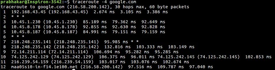 Ping tracert