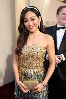 Karen Fukuhara at the 81st Golden Globe Awards. 