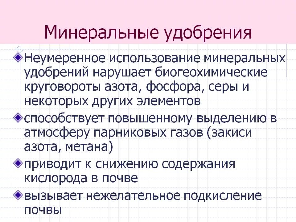 Минеральные удобрения используется
