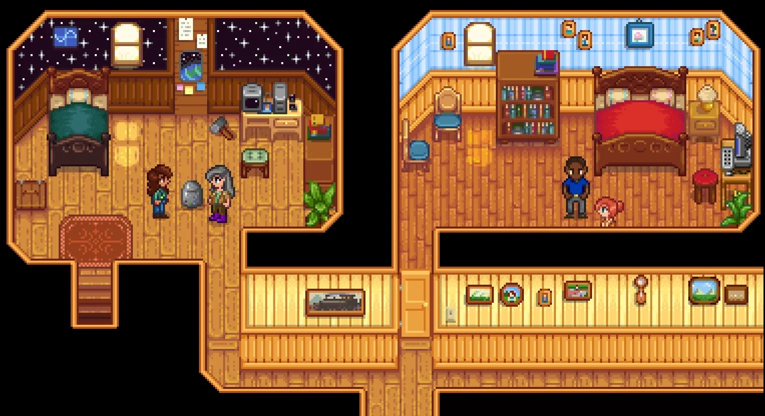 Stardew wiki. Stardew valley комнаты. stardew valley дом внутри. дом пэм stardew valley. stardew valley кухня.
