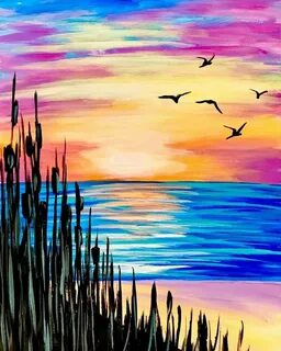 Рисунки красками природа легко