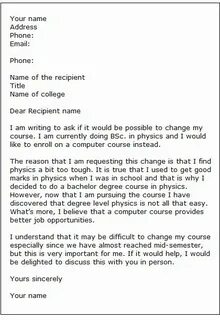 Request to change address