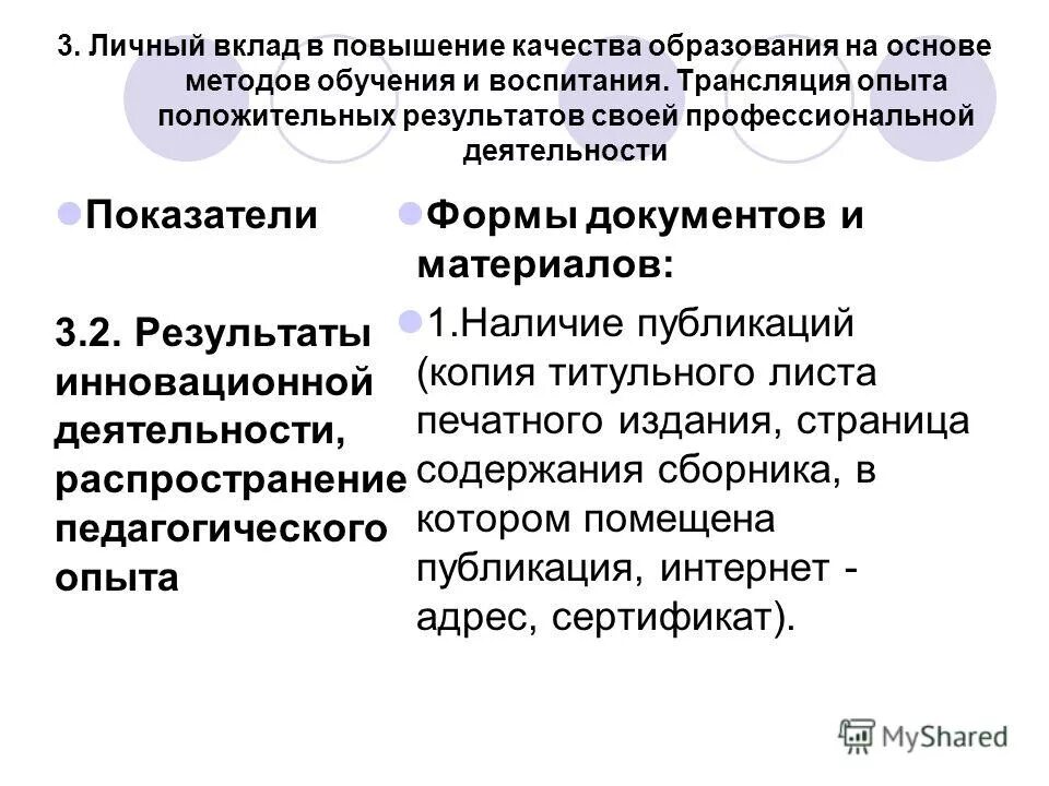 транслирование опыта профессиональной деятельности