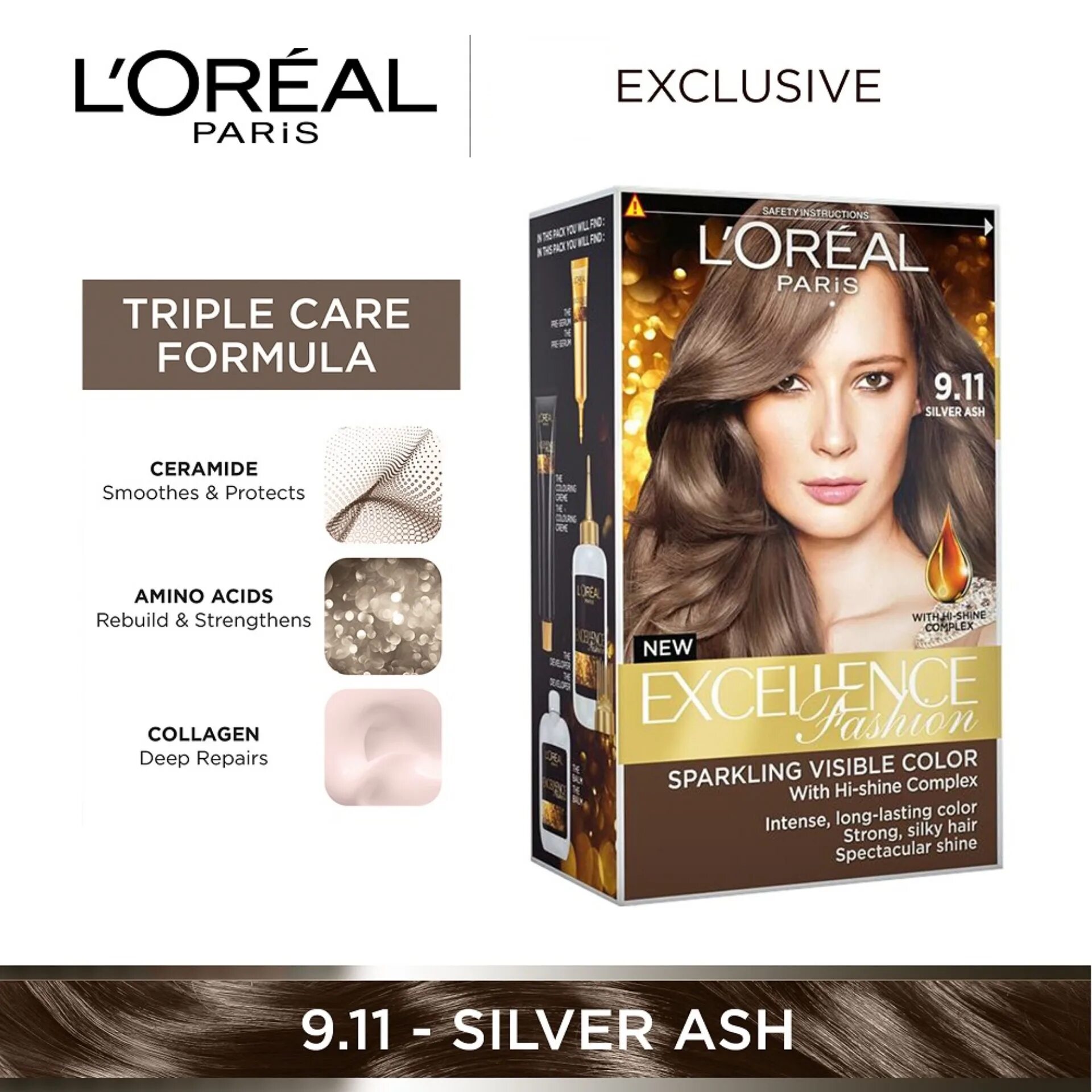 Отзывы лореаль 7.11 ультра. Лореаль 9.11. 9.11 Loreal Excellence Silver Ash отзывы.