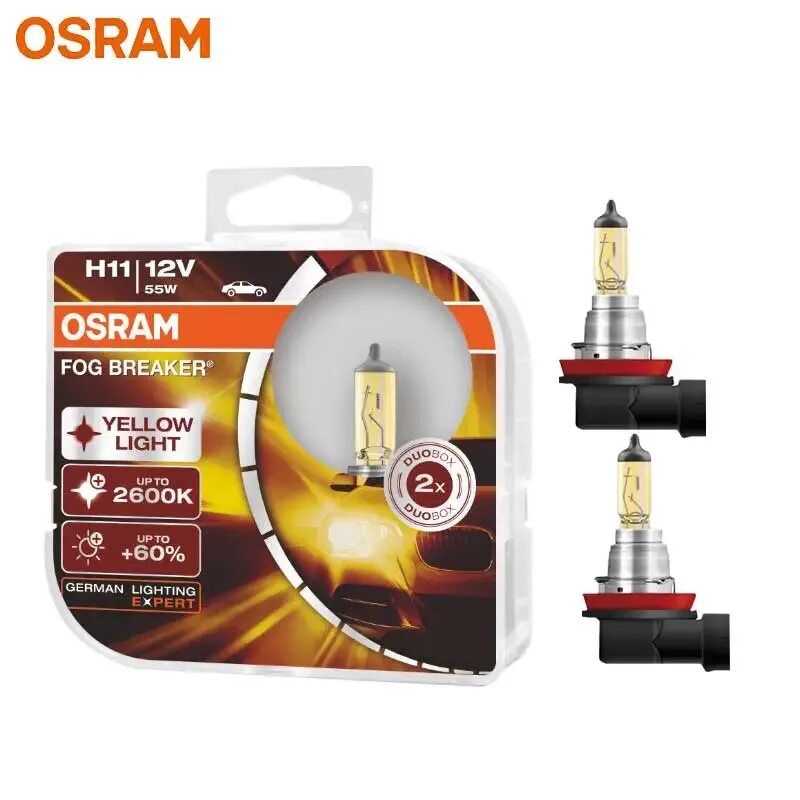 Osram h11 12v 55w. Osram h11 Fog Breaker +60. Автолампа Osram h11 12v 55w Fog Breaker 64211fbr 2шт +60% 2600k. Osram h8 12 в 35 Вт 2600k 62212fbr pgj19-1. Лампочки Осрам h11 Fog Breaker.