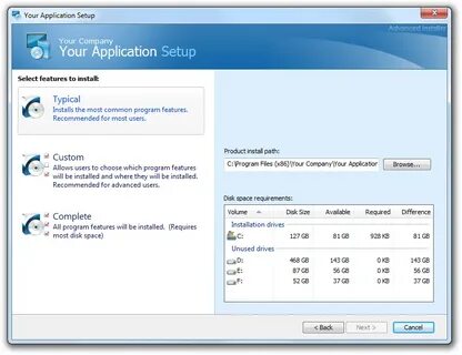 Required install application using installer