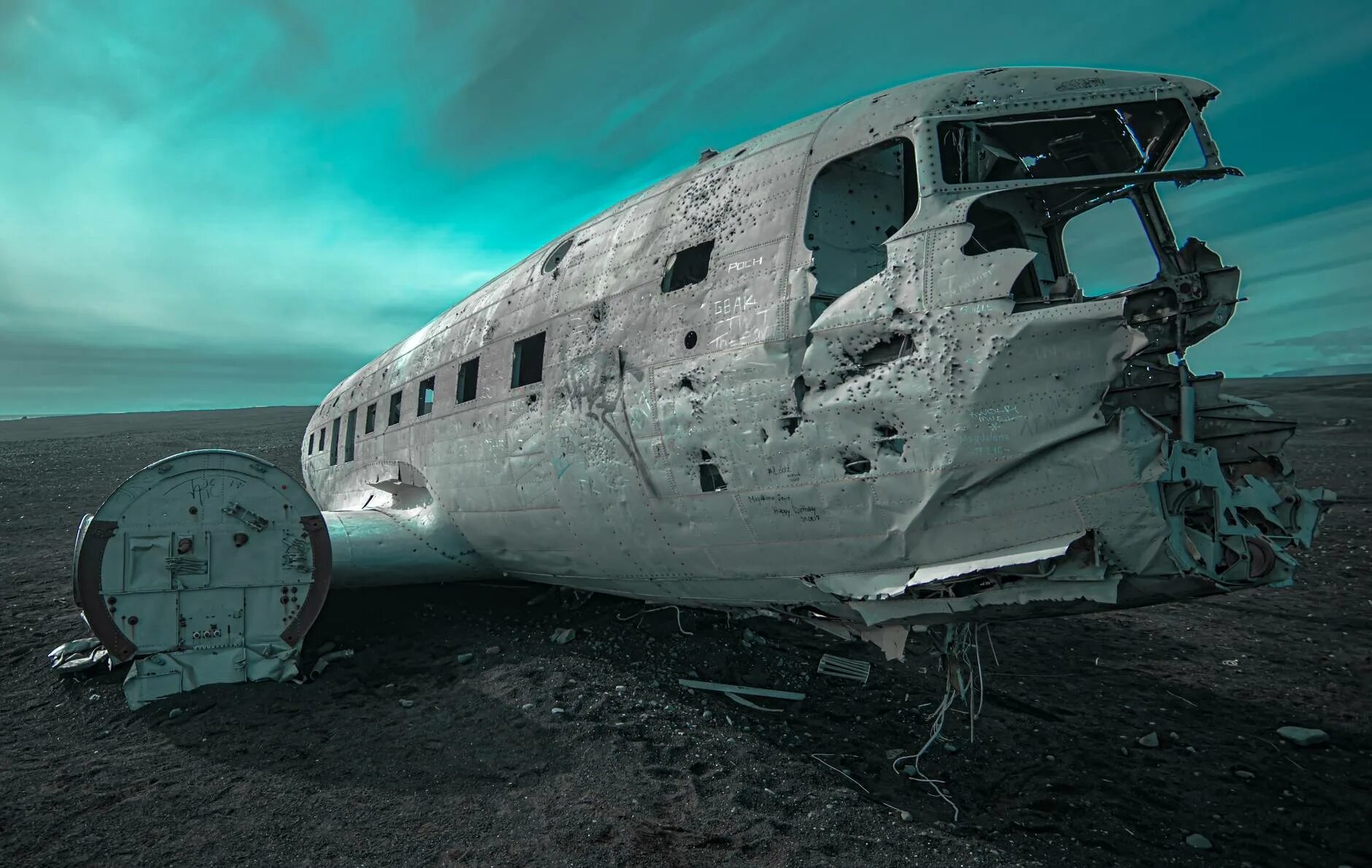 Broken plane. Broken plane