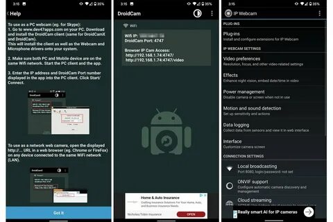 Droidcam client для компьютера