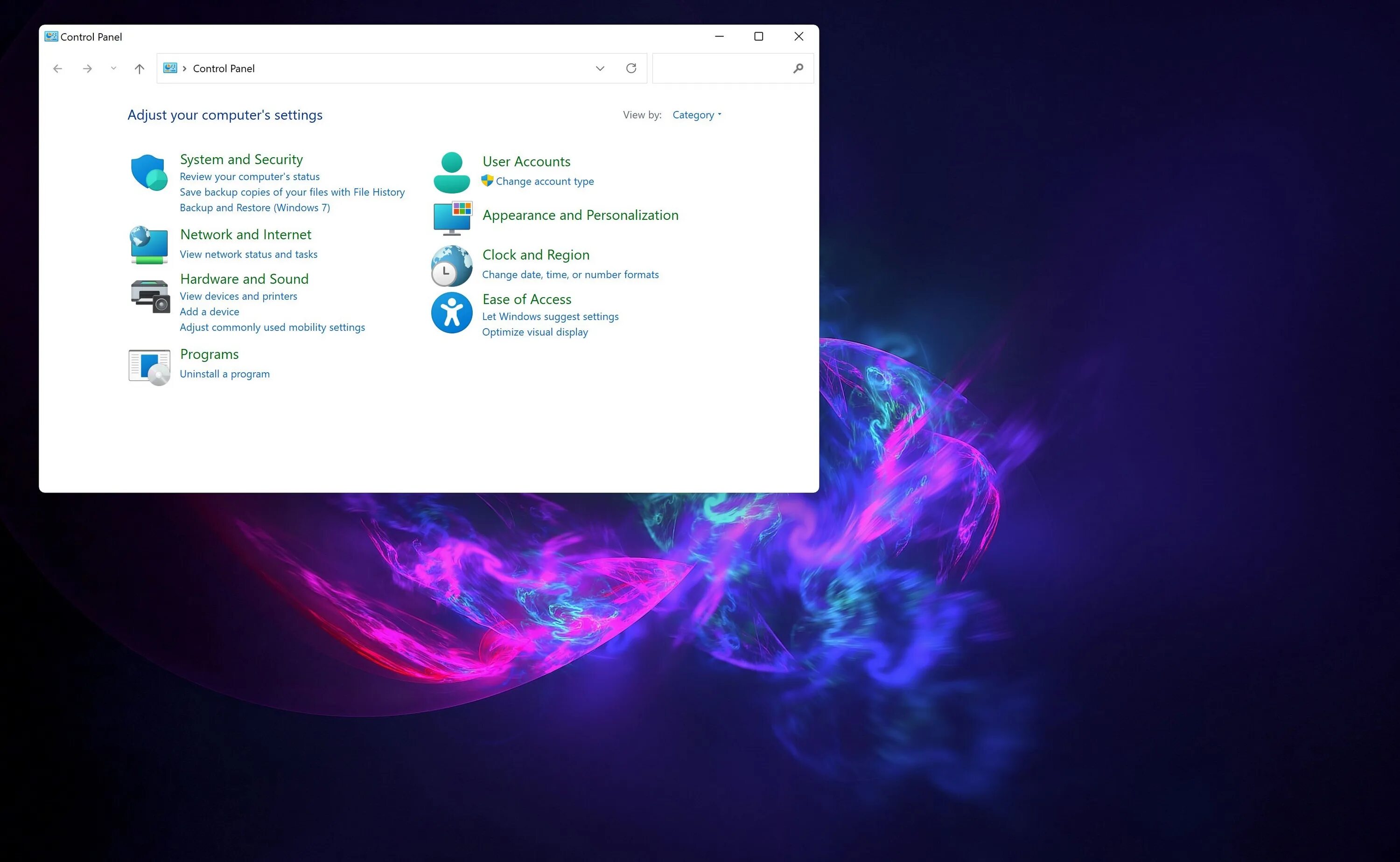 Control windows 11. Панель управления в windows 11. виндовс 11 панель управления. панель управления мка. microsoft windows 11 news.