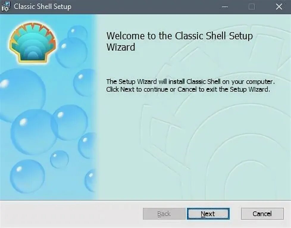 Shell setup. Shell setup