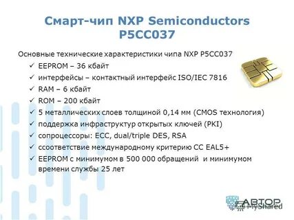 Характеристика чипов