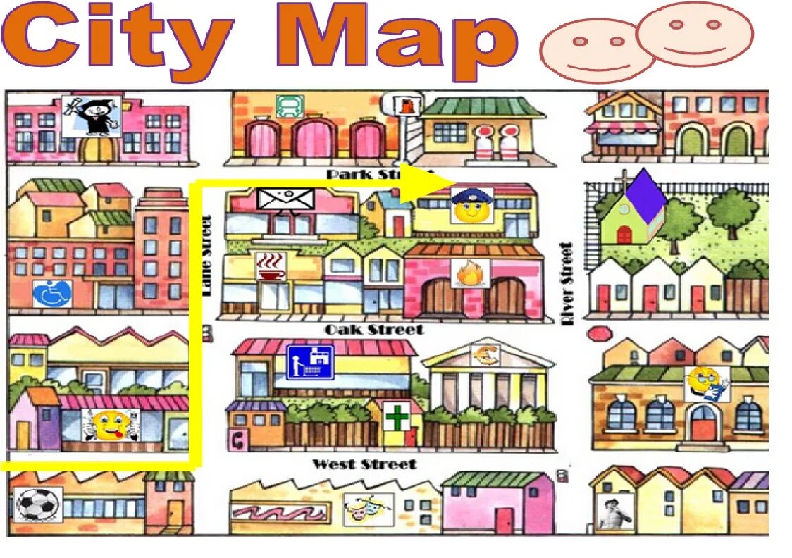 Class map. План города для детей английский. Town Map на английском. Places in the City английском. Карточки на тему город англ.