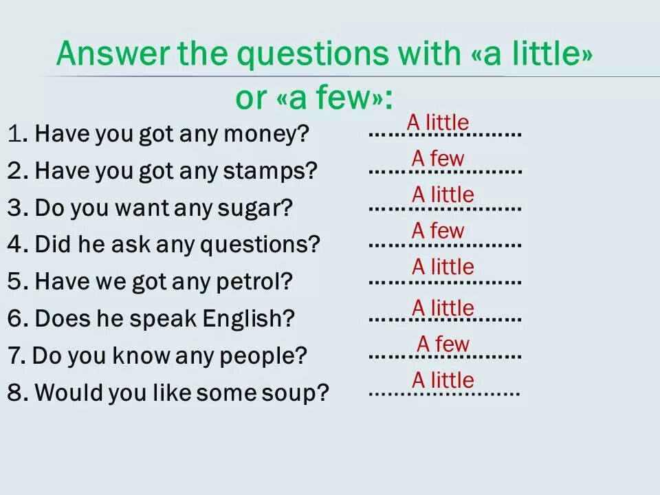 How many subjects. Местоимения little few в английском языке. Употребление much many little few. A few a little правило. Little few правило в английском языке.