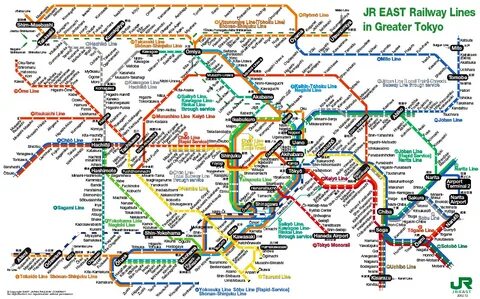 Схема в метро в токио