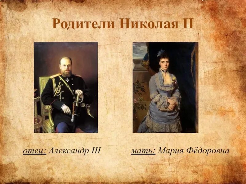 Как звали отца романовых. Отец Николая 2 Романова. Родители Николая 2 императора.