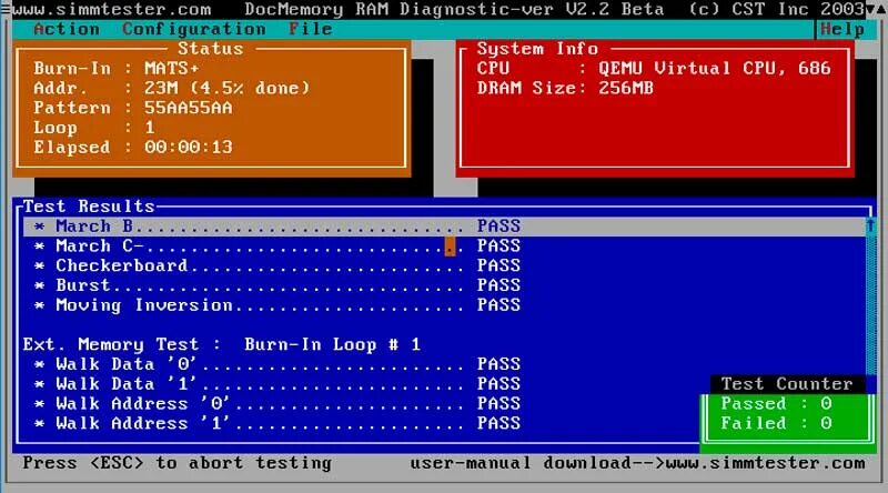 Ram programs. Тестирование Ram. Memory Test программа. DOCMEMORY PC Ram Diagnostic. Ram Test программа.