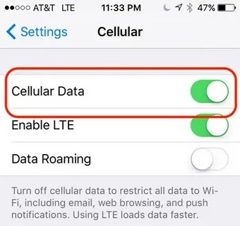 Data on off