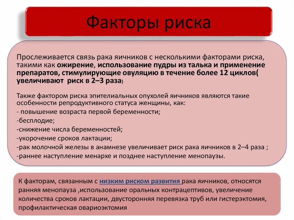 Факторы риска опухолей яичников. Факторы риска развития опухолей яичников. Факторы развития опухоли яичника. К факторам риска возникновения опухолей яичника. Развитие рака яичников