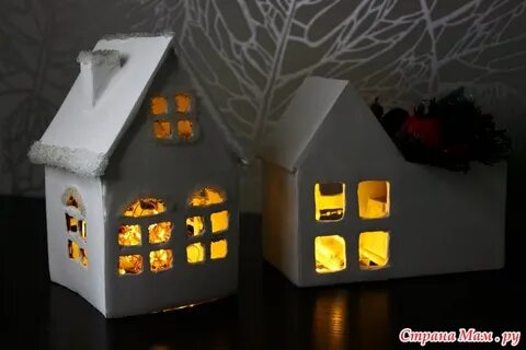 Домик из картона новый год своими руками