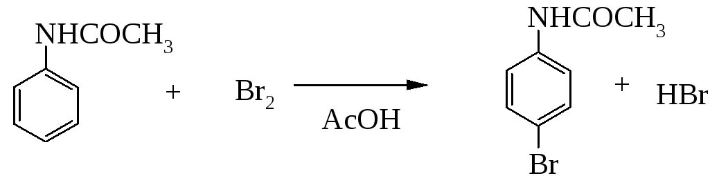 П-бромацетанилид. Ацетанилид с водой. Ацетанилид и бром. Уксусная кислота и бромная вода. 3 хлор уксусная кислота