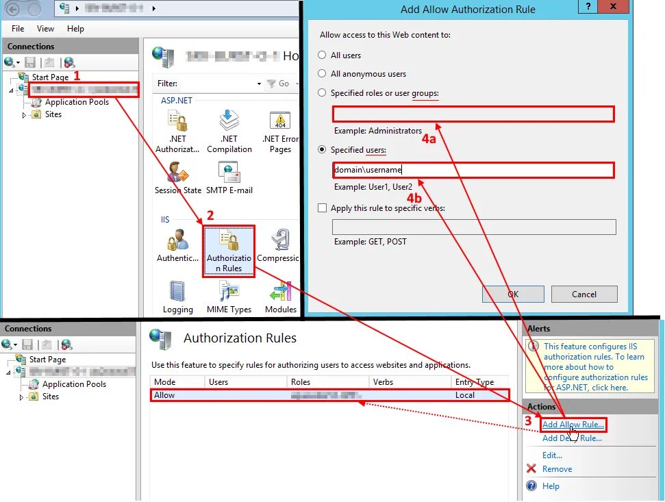 Iis windows настройка. Authentication iis. iis authorization fail test connection.