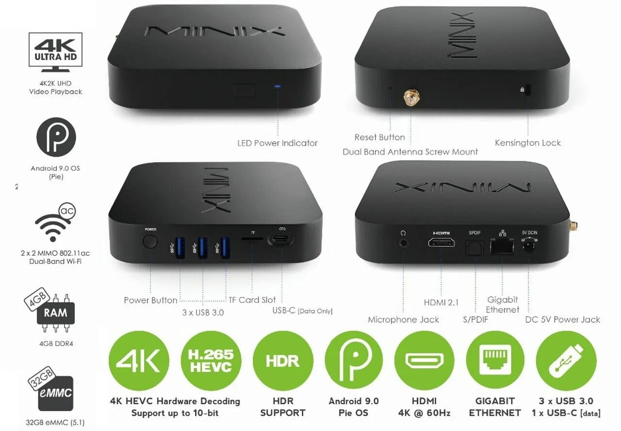 MINIX u22-XJ. ТВ бокс MINIX. Android TV Box с сим картой.