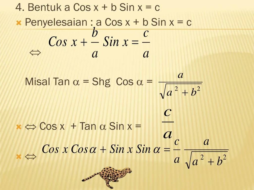 Cos x = b. Sinx. Sinx=b. Sin x + cos x.
