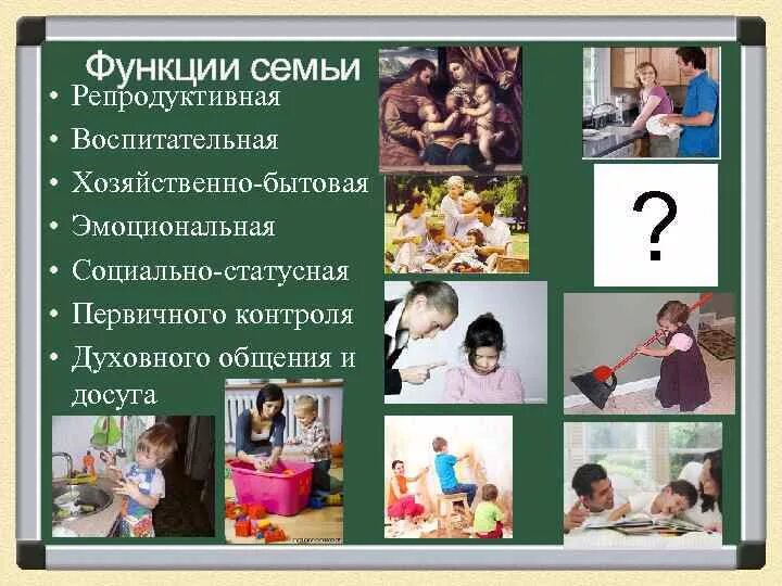 Какой пример иллюстрирует воспитательную функцию семьи. Функции семьи. функции семьи репродуктивная воспитательная. хозяйственно-экономическая функция семьи. социально бытовая функция семьи.