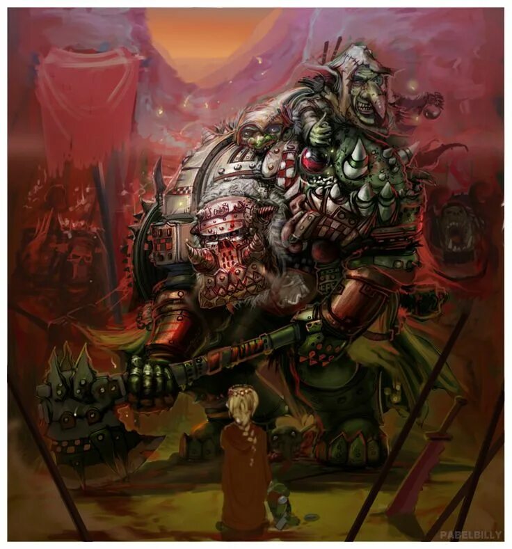 Читать орки правят бал. Орки вархаммер 40000. орки хаоситы warhammer 40000. орки ваха 40к. орки вархаммер.