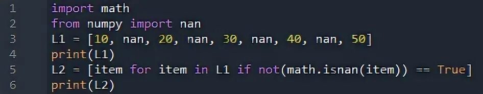 Python nan