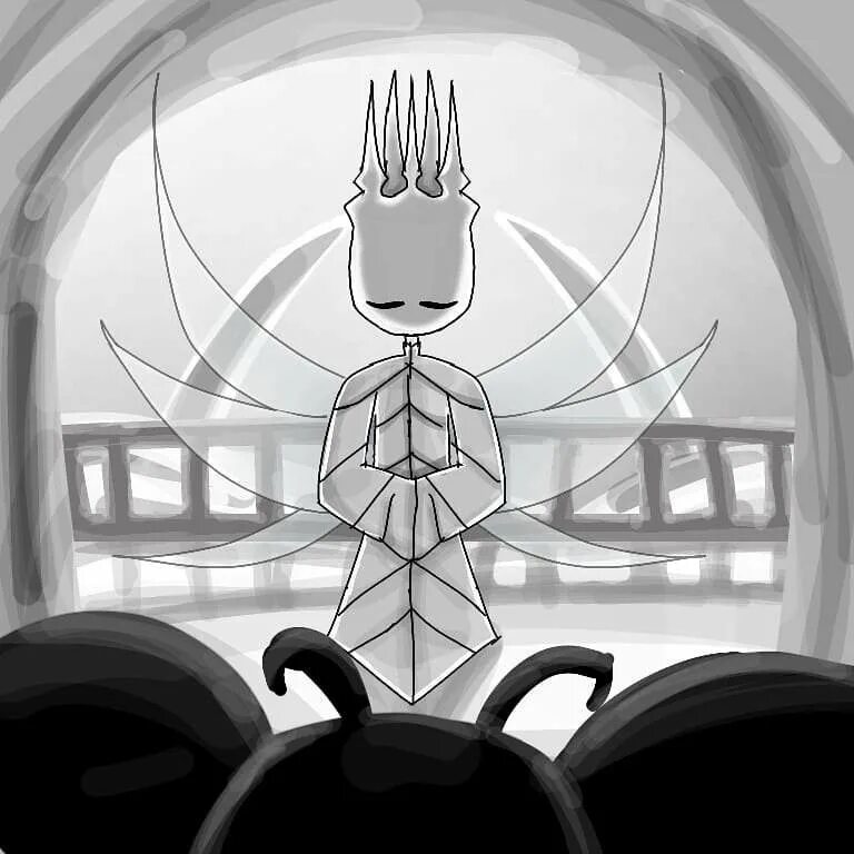 Коллекционер hollow. Белый защитник Холлоу Найт. Hollow Knight 18 Хорнет 34. Hollow Knight Стрекоза.