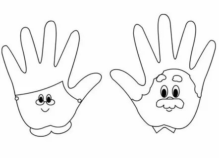 Трафарет ладошек для вырезания из бумаги - 71 фото