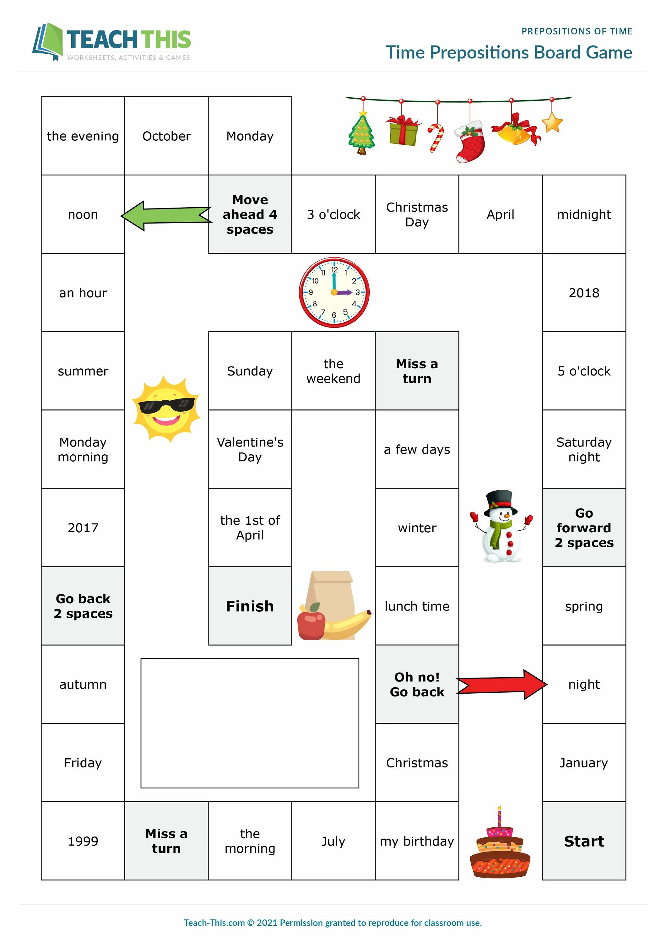 We teach this. Prepositions Board game. Prepositions of time Board game. Prepositions of time ESL games. Prepositions of time and place Board game.