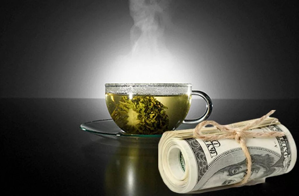 Доброе утро деньги картинки. Денежный чай. чай с деньгами. деньги в чашке. чай с лимоном денег.