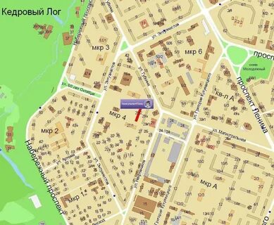 Карта центра сургута