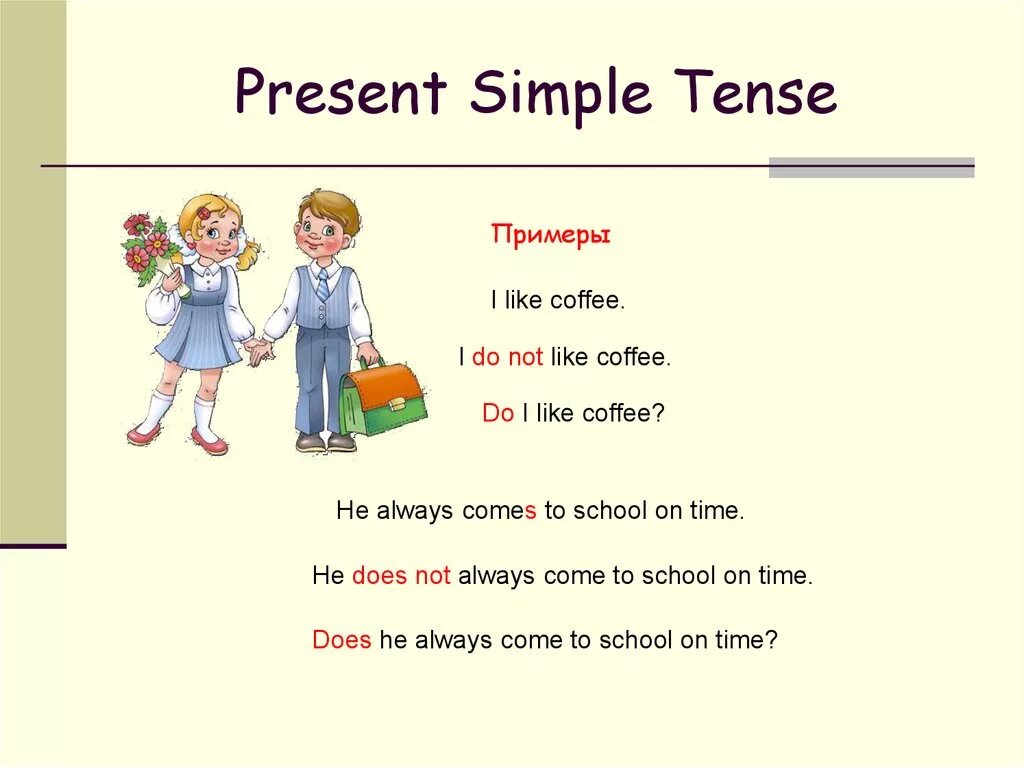 Does your friend like. Презент Симпл тенс. Present simple Tense примеры. Тема презент Симпл. The simple present Tense.