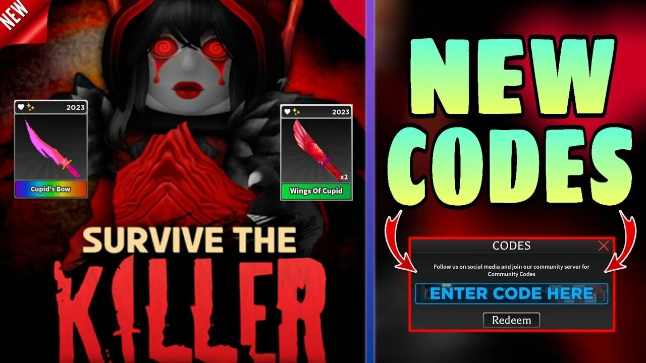 Survival codes. Survive the killer codes 2025. банши survive the killer. dread выжить убийце роблокс.