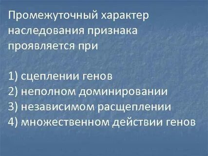 Признаки наследуются независимо друг от друга
