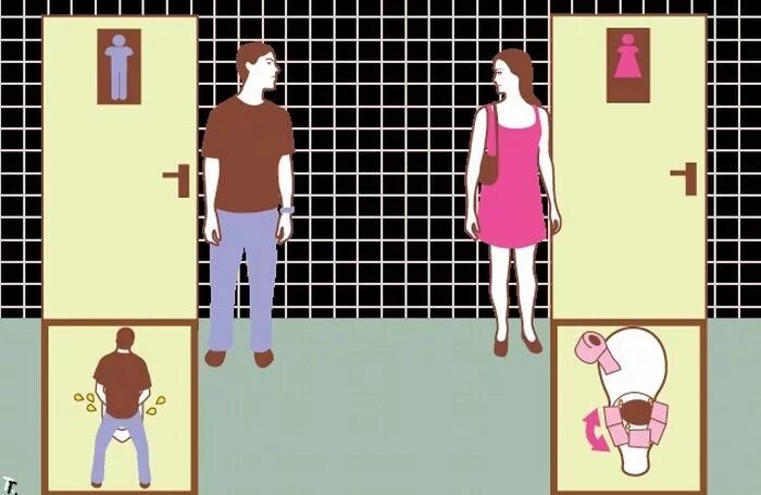 Почему описался. Женщины хатят в туалет. Как ходить в туалет. Как мужчины ходят в туалет.