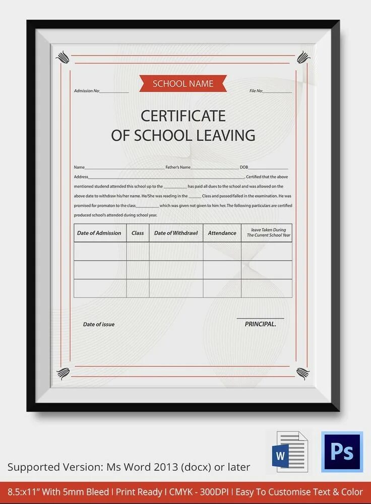 School leaving Certificate. Leaving Certificate Sample. School leaving Certificate meaning. Sick leave Certificate.