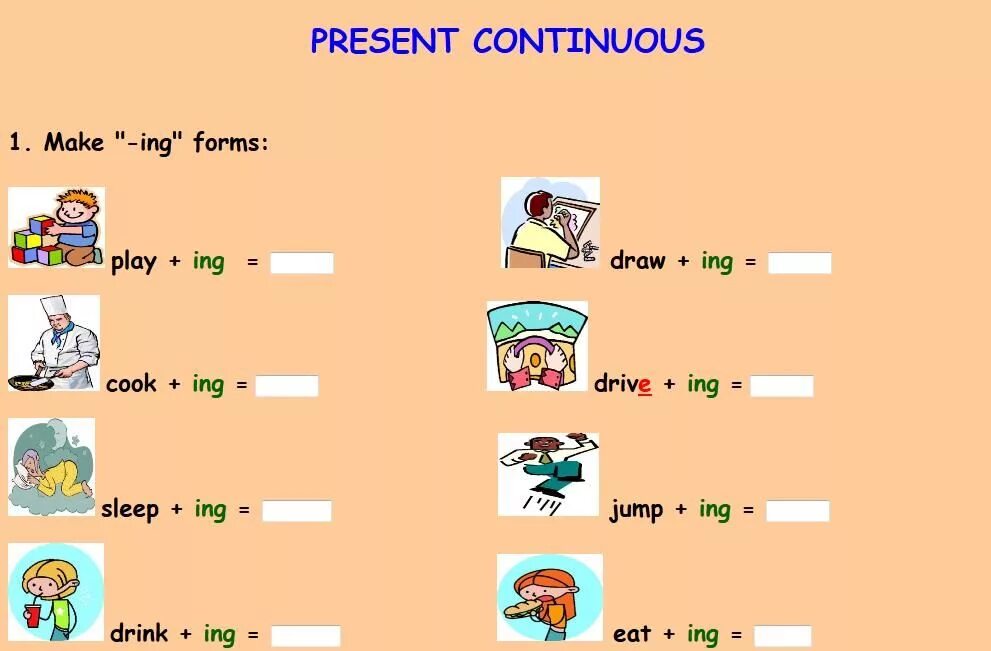 Present Continuous для детей. Present Continuous exercises для детей. Ing для детей. Present Continuous for Kids для детей. Present continuous worksheets 3