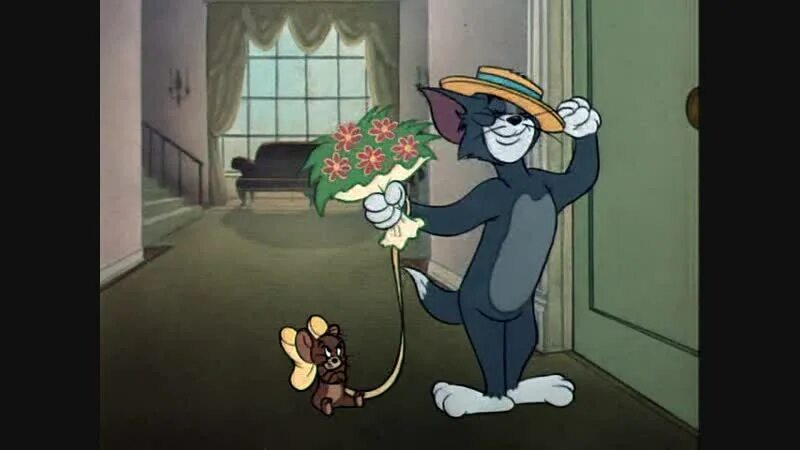 Tom and jerry 55. Том и Джерри с цветами. Том и Джерри кот Казанова. Кот Казанова том и Джерри 55. Том и Джерри том с цветами.