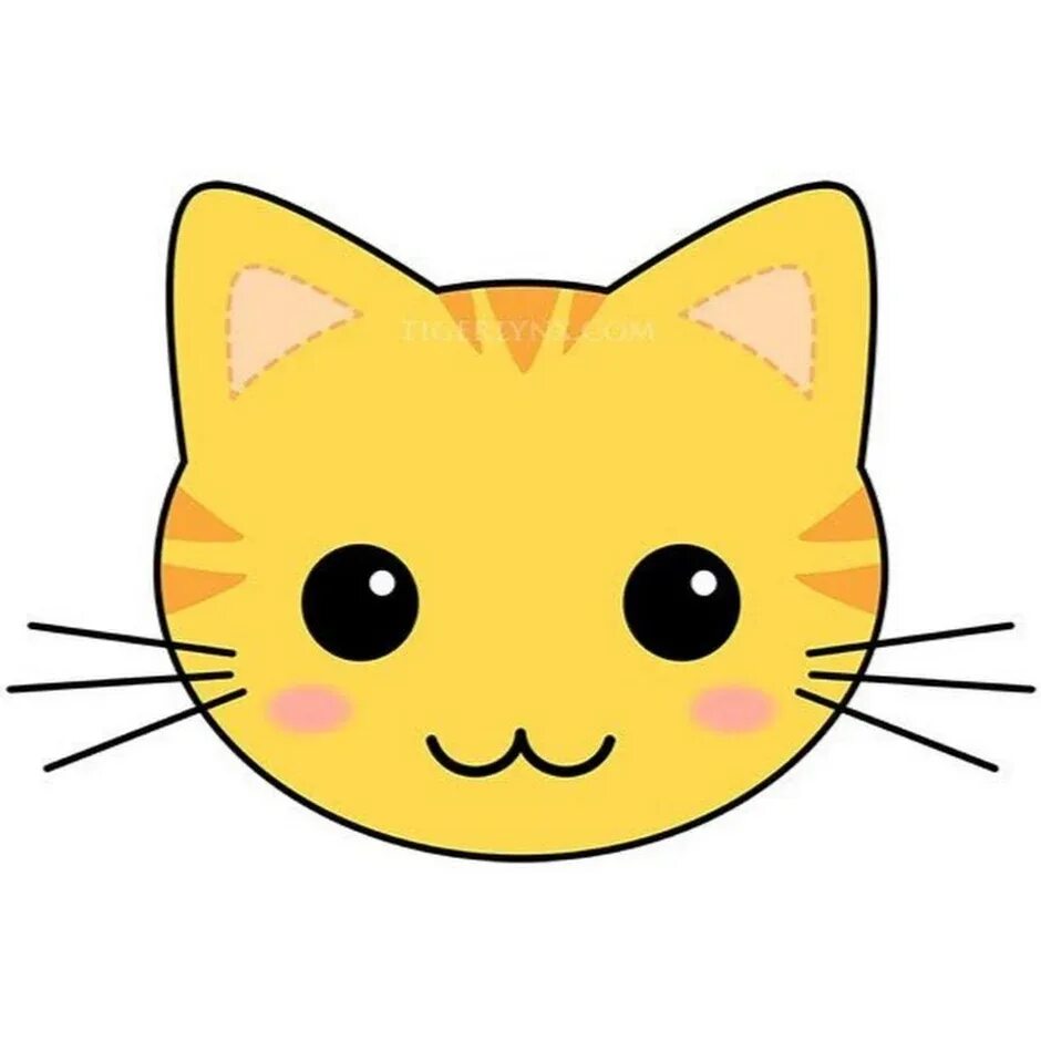 Мордочки котиков нарисованных