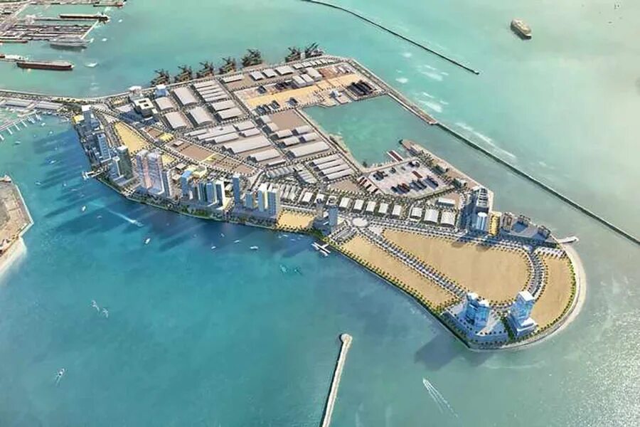 Курорта оаэ порт в персидском заливе. Курорта оаэ порт в персидском заливе