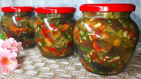 Баклажаны с грибами и болгарским перцем