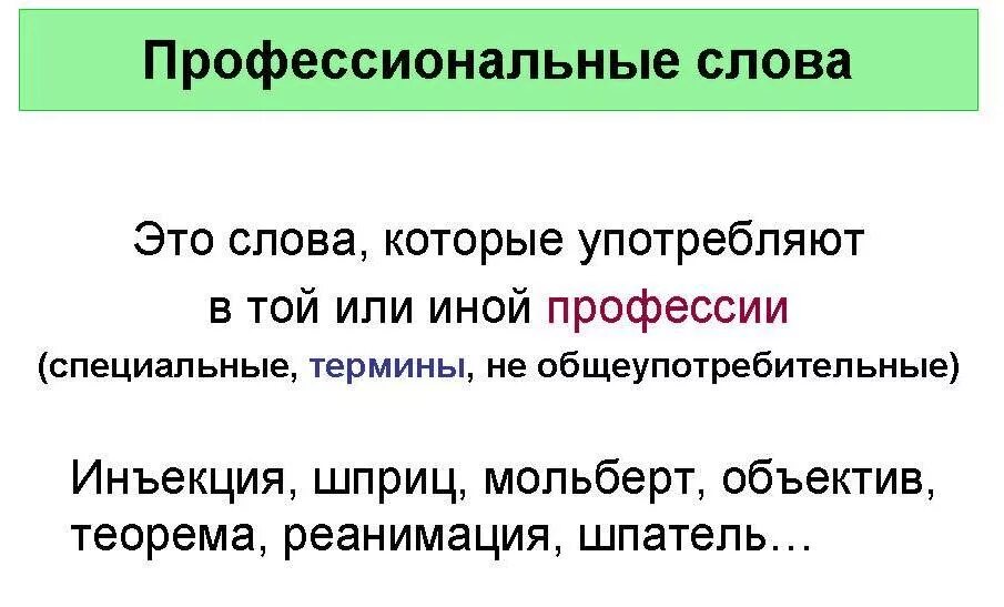 Укажите профессиональное слово. Профессиональные и диалектные слова. Профессиональные слова. Профессиональные слова 5 класс. Слова профессионализмы примеры.