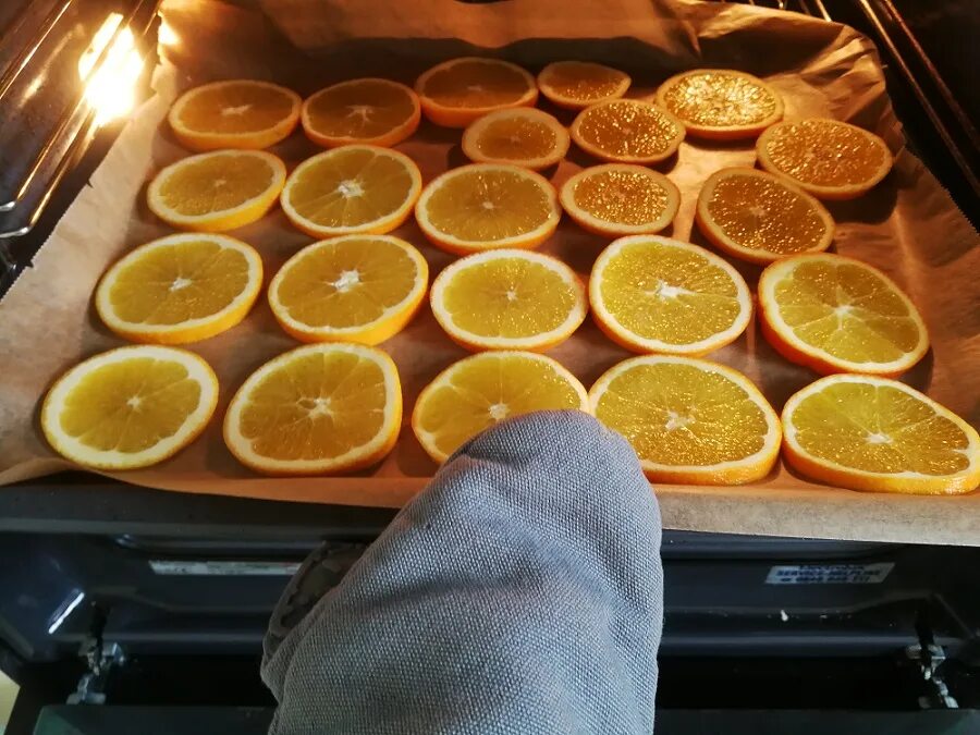 Как высушить апельсин в духовке