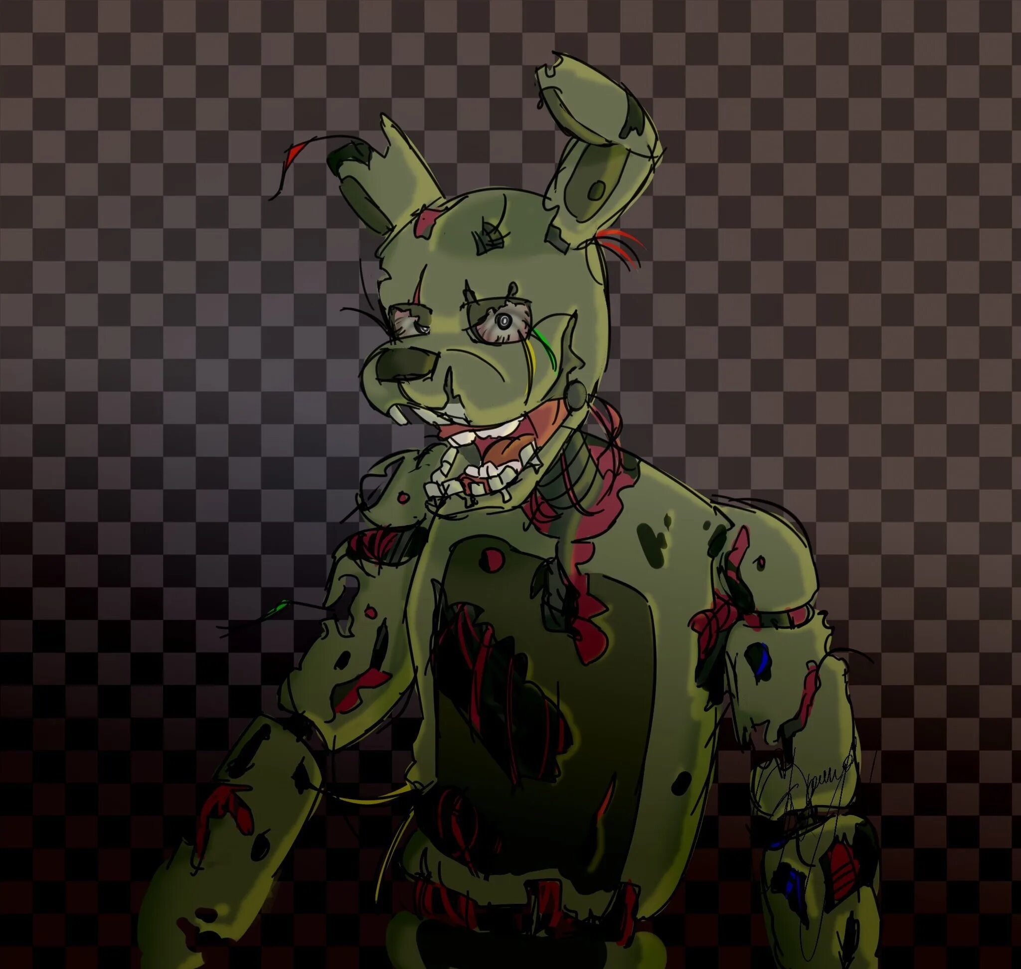 Спрингтрап картинки. Springtrap FNAF 9. АНИМАТРОНИК Ральф ФНАФ. Токсичный СПРИНГТРАП.